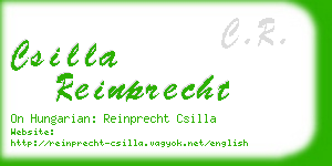 csilla reinprecht business card